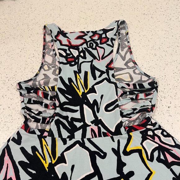 VANS Multicolored Skater Love Triangle Empire Tank Sleeveless Dress Stretch - Picture 6 of 6